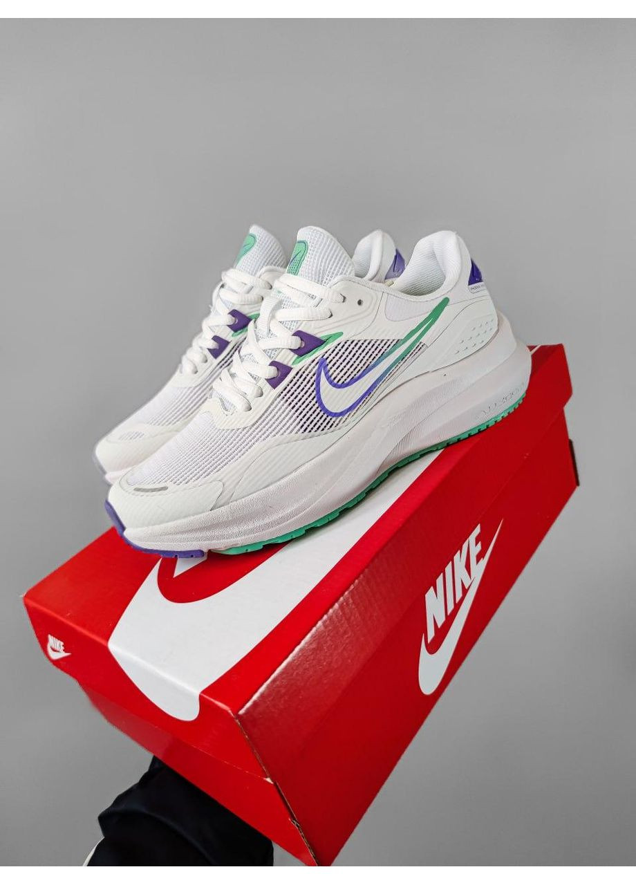 Белые демисезонные кроссовки мужские nike zoom inferno 3 blue / purpule найк аир зум No Brand