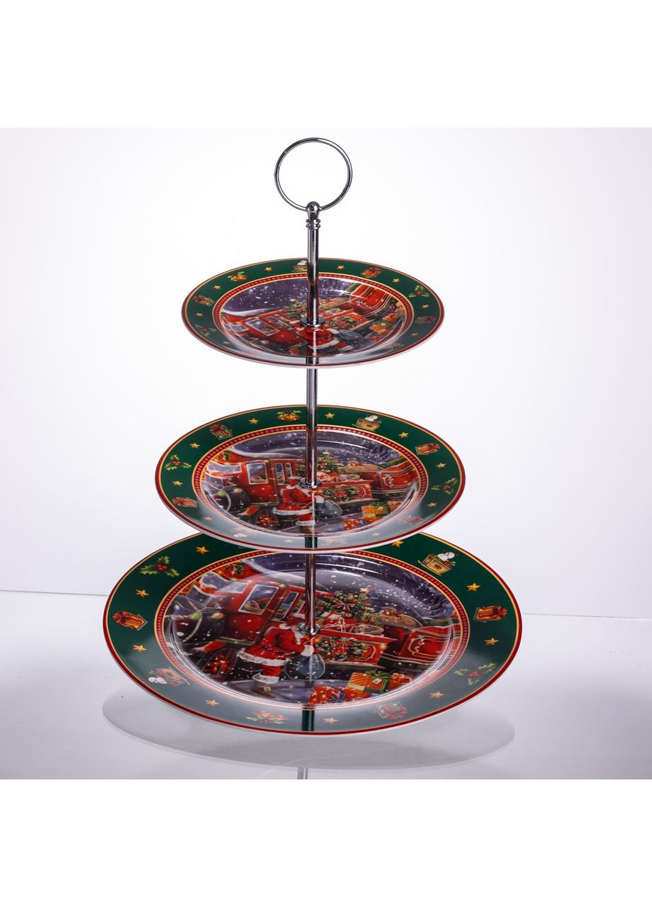 Фруктовница на 3 яруса Santa новогодняя фуршетная HP-SDHK-9 Yiwu (371391790)