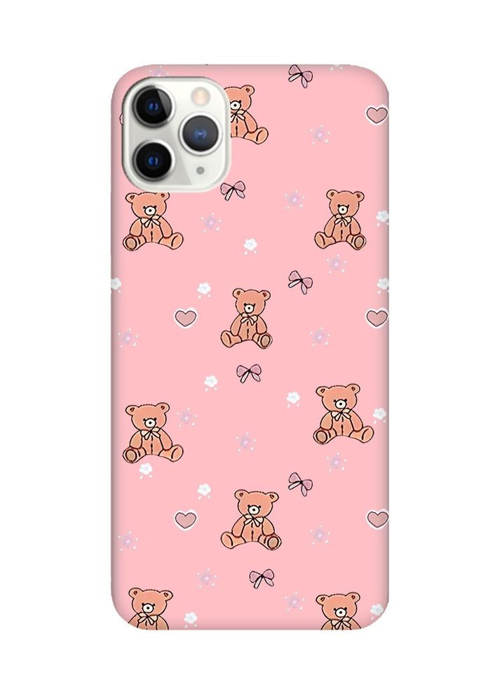 Матовий рожевий чохол на iPhone 11 Pro (5.8) Медвежата (принт 418) Creative (361113357)