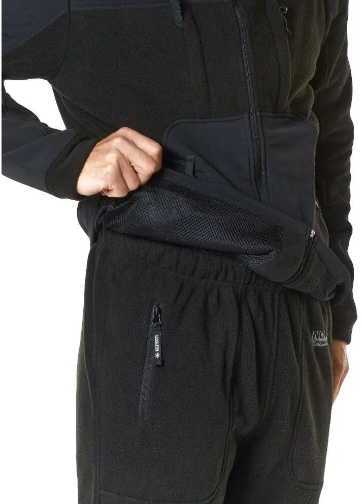 Чорний демісезонний костюм polar ine 2 сірий/чорний Norfin