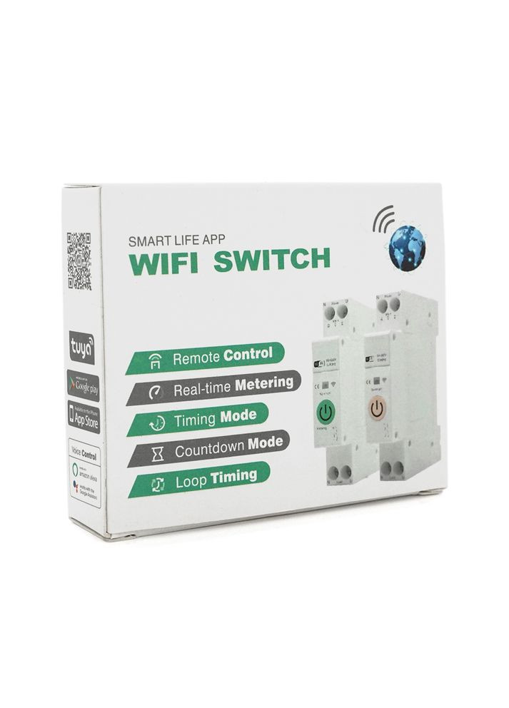 WIFI выключатель-реле на DIN рейку 63А с измерением тока и напряжения, защитой от перенапряжения Voltronic (315406833)