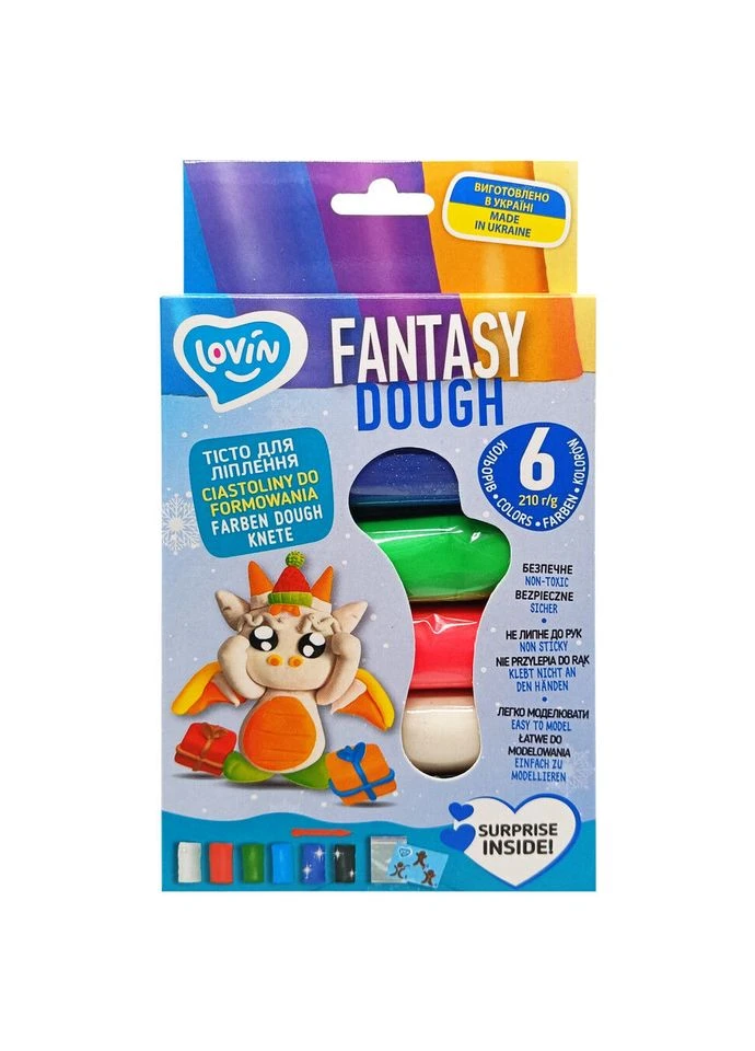 Набор для лепки из теста "Fantasy Dough", 6 цветов 41241 Lovin (392268767)