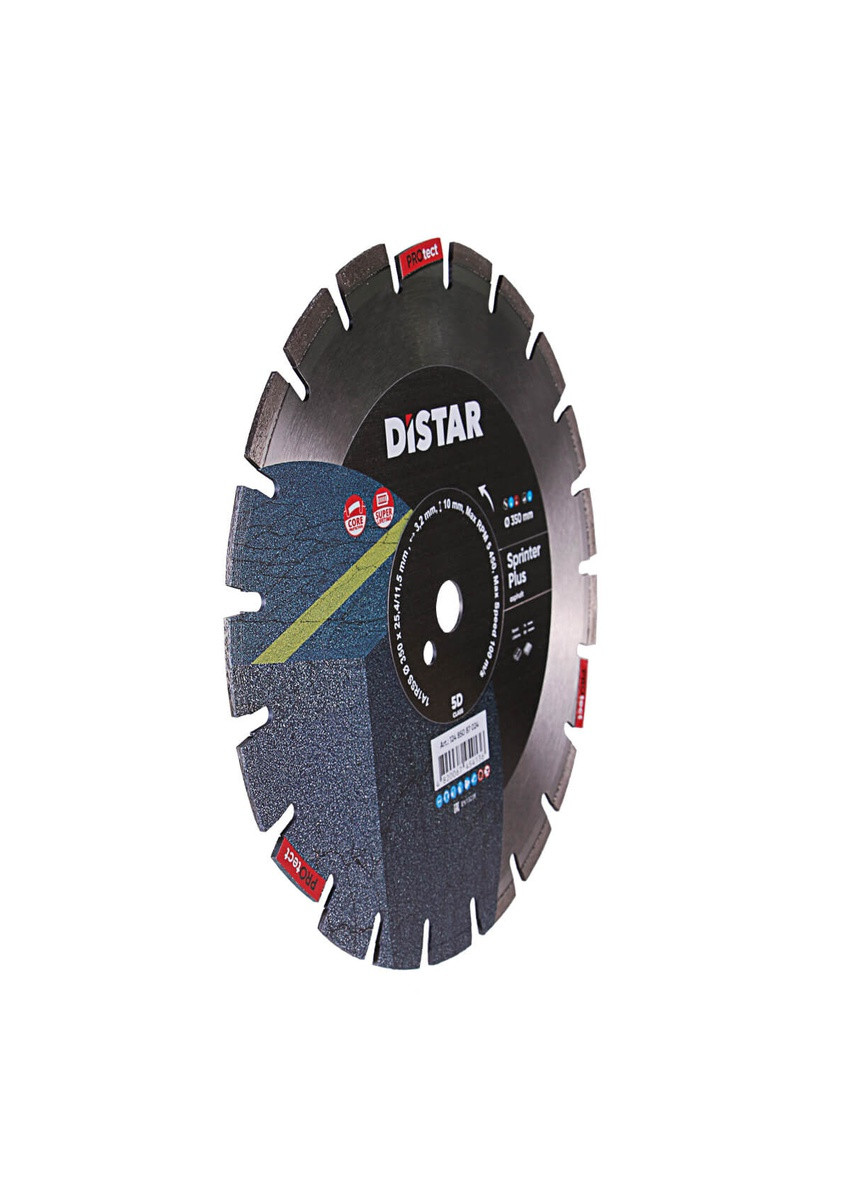 Круг алмазный отрезной Sprinter Plus 1A1RSS/C1SW 350 x 25.4 Сегментный диск для бетона и асфальта 12485087024 (10013) Distar (286422806)