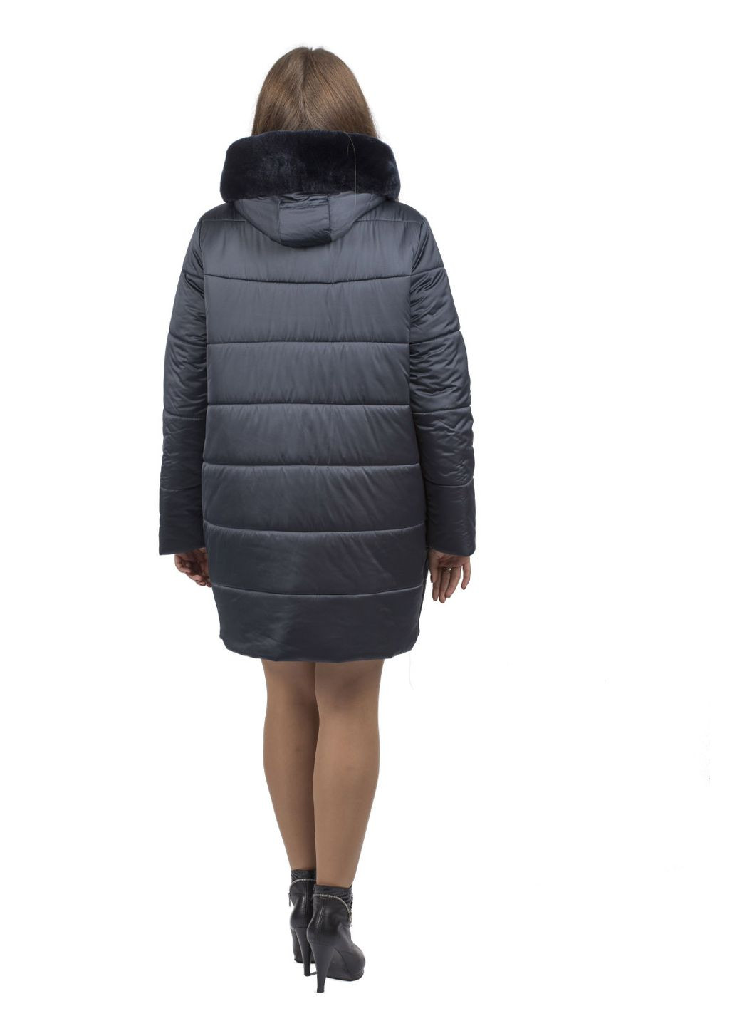 Синий демисезонный Пуховик No Brand