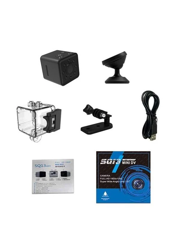 Відеокамера RIAS SQ13 Mini WiFi з водонепроникним боксом Black (3_02737) No Brand (395878051)