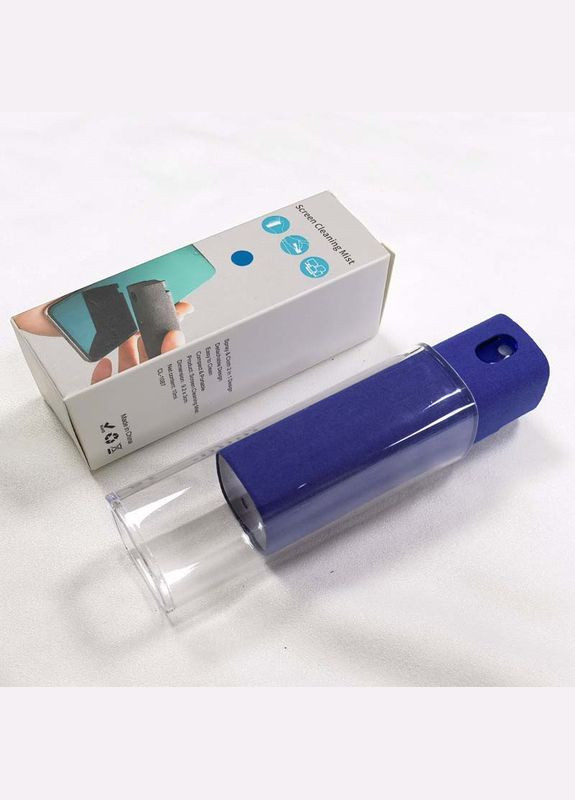 Набір 2 в 1 спрей 10мл + мікрофібра / для очищення екрану телефону, планшета, ноутбука / Синій No Brand (322566933)