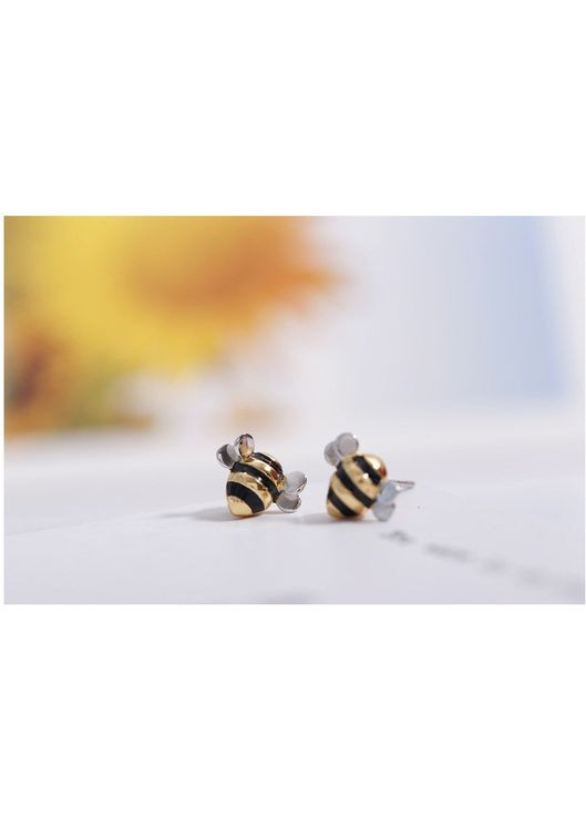 Комплект ланцюжка з кулоном і сережки Бджілка No Brand (303360495)