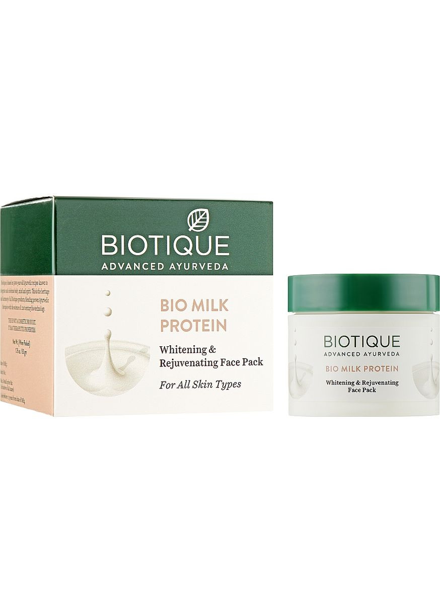 Омолаживающая маска для лица отбеливающая Bio Milk Protein Whitening and Rejuvenating Face Pack 50g (150085-71613) Biotique (368601406)