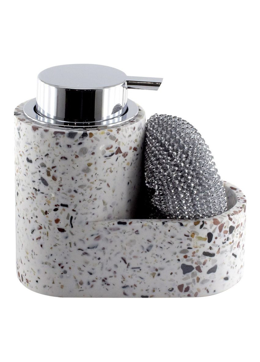 Дозатор жидкого мыла с отделением для губки, цветная крошка. Arino (326843721)