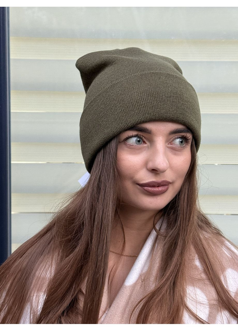 Жіноча базова молодіжна шапка-лопата коричнева STD (365811919)