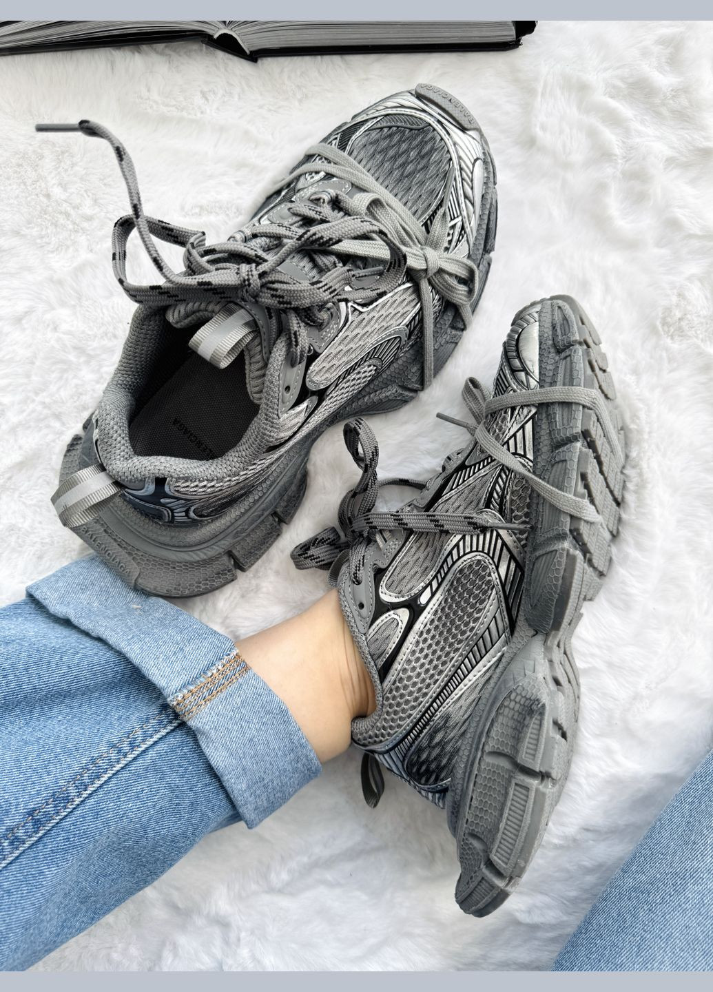 Кроссовки женские и мужские Balenciaga 3XL Grey | Баленсиага 3ХЛ серые No Brand серые демисезоны (341264131)