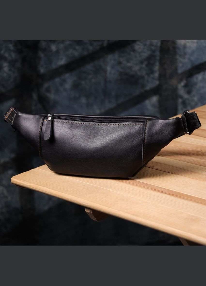 Мужская сумка-бананка из натуральной гладкой кожи 23125 Shvigel (332983789)