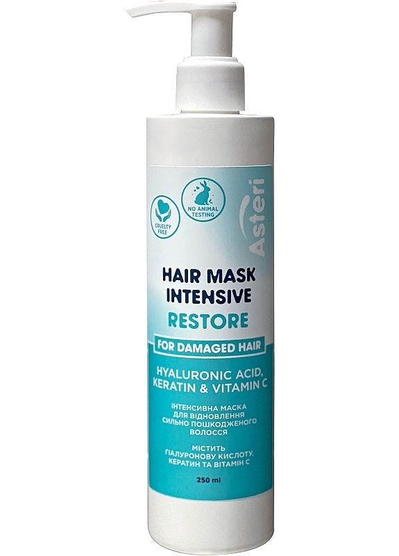 Інтенсивна маска для відновлення сильно пошкодженого волосся Restore Intensive Hair Mask 250ml (2-1119210) Asteri (369789879)