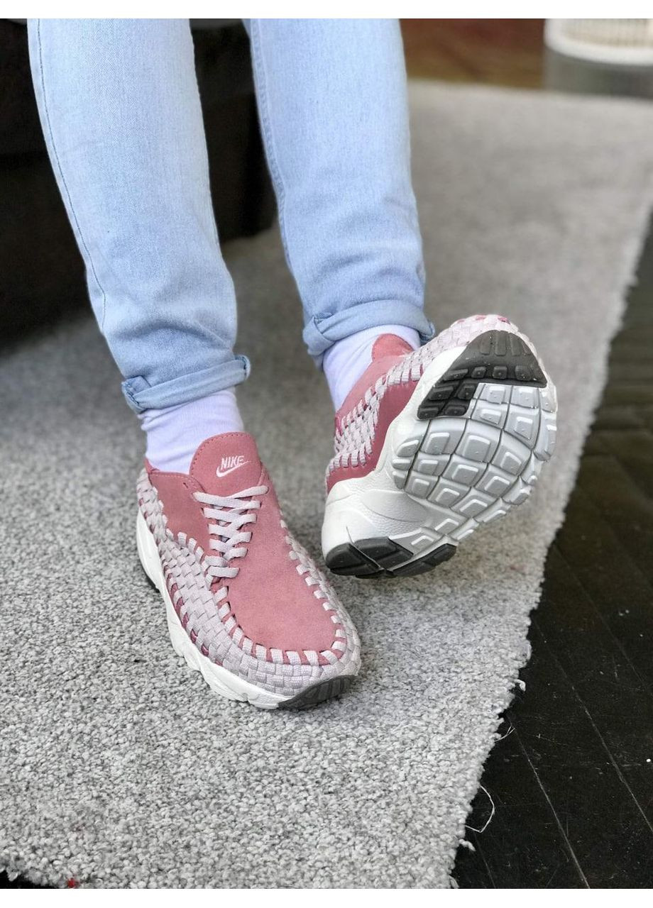 КРОСІВКИ ЖІНОЧІ NIKE FOOTSCAPE WOVEN PINK WHITE НАЙК No Brand рожеві демісезони (367169580)