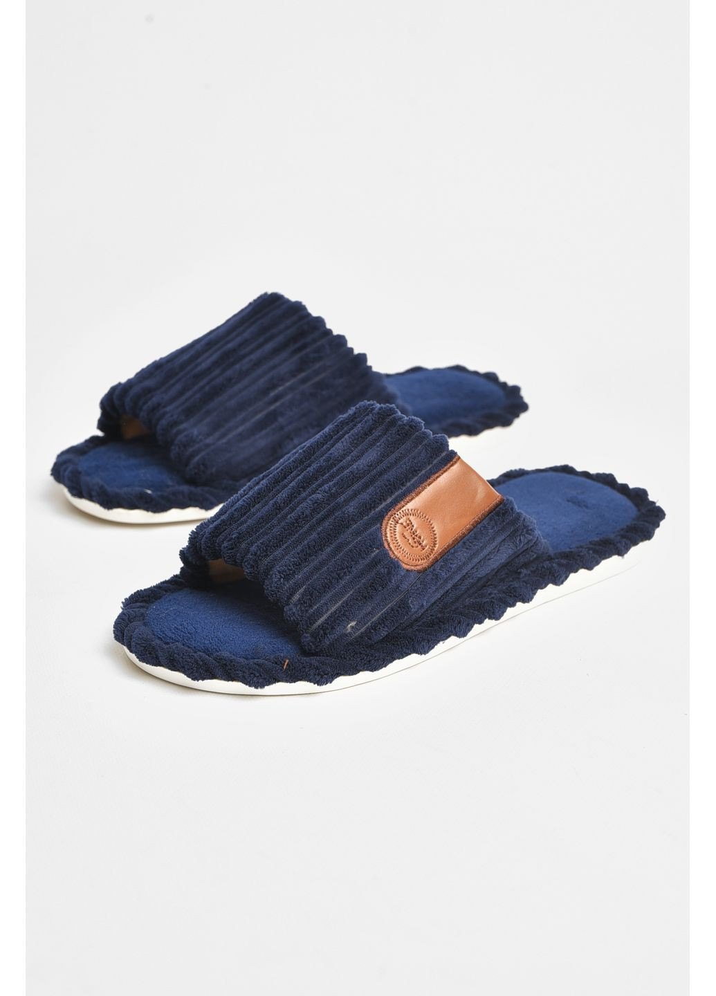 Темно-синие тапочки комнатные мужские темно-синего цвета Let's Shop