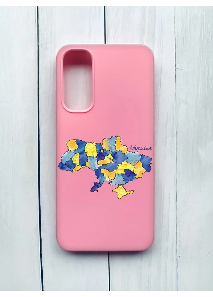 Матовий чохол на Samsung Galaxy A05s (A057) Рожевий Карта України (принт 261) CASE CONTROL (360693591)
