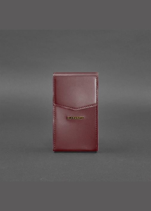 Вертикальная женская кожаная сумка Mini поясная/кроссбоди бордовая (A-026713) BlankNote (327874059)