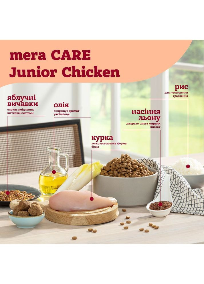 Сухой корм для подростающих собак Care Junior Chicken с курицей 10 кг (4025877624452) Mera (366081581)