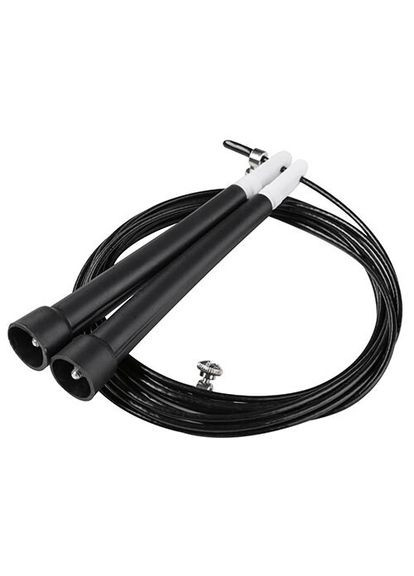 Скакалка для кроссфита пластиковая, скоростная скакалка черная 3 м 84145 World Sport (297080189)