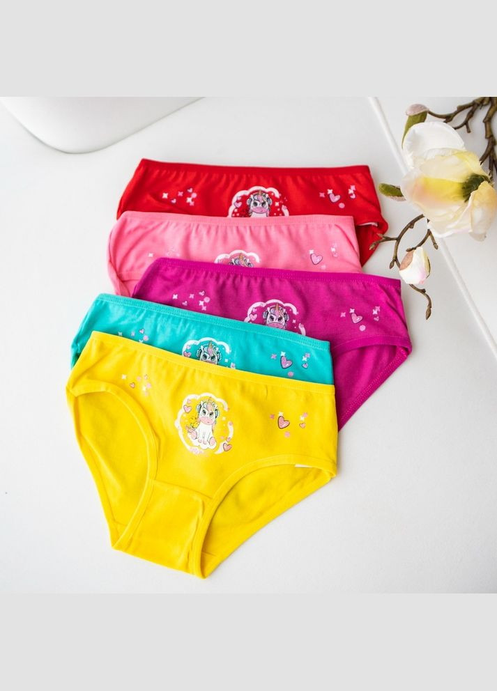 Трусики для дівчаток, бавовняні — набір із 5 штук Nicoletta Трусики (342119825)
