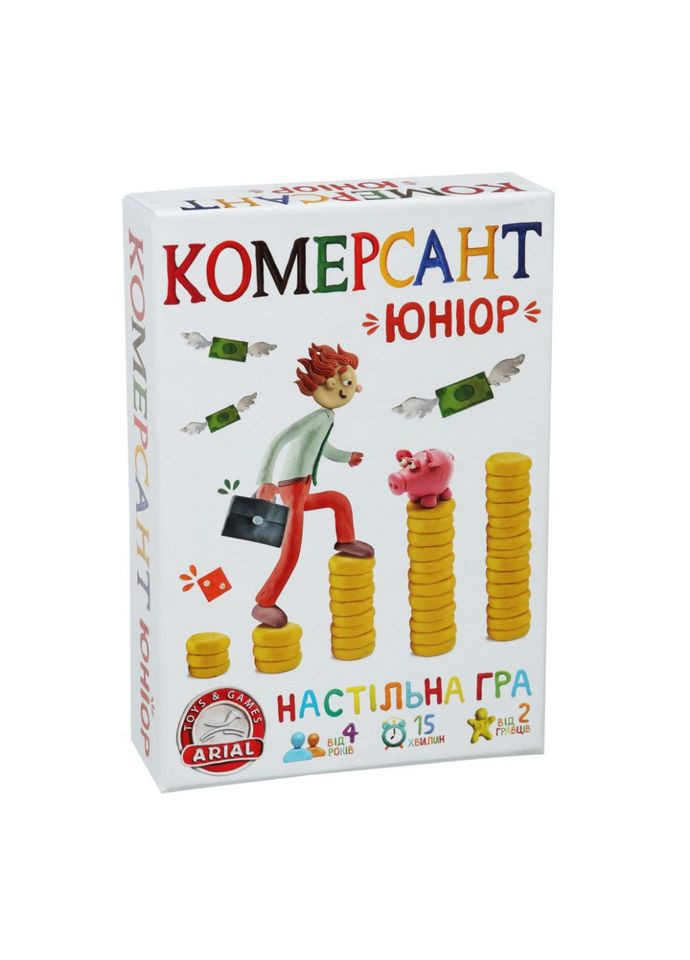 Настольная игра "Коммерсант-юниор" 911043 кубик, фишки, правила Arial (319146331)