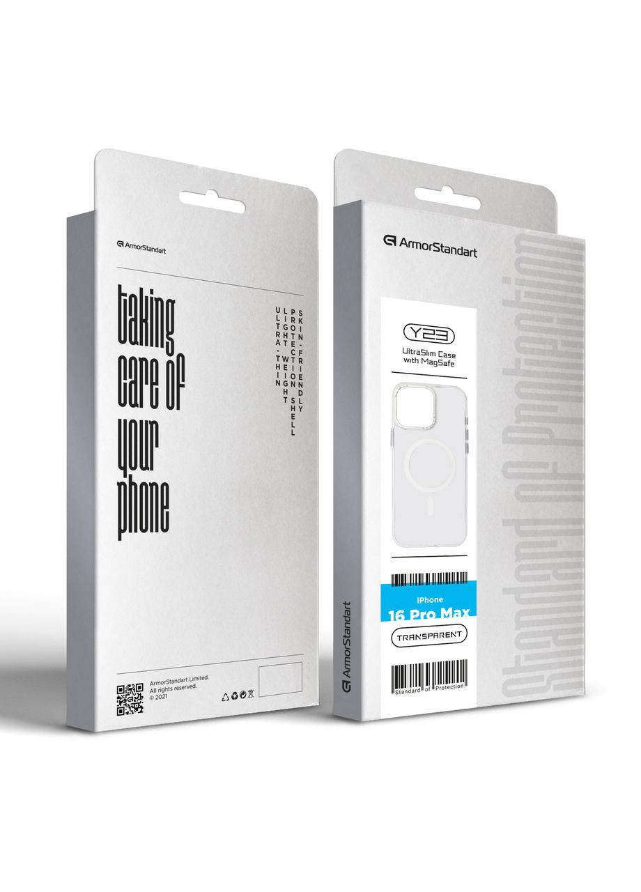 Чехол Y23 MagSafe для Apple iPhone 16 Pro Max Transparent (ARM79574) PTR ArmorStandart (327887836)