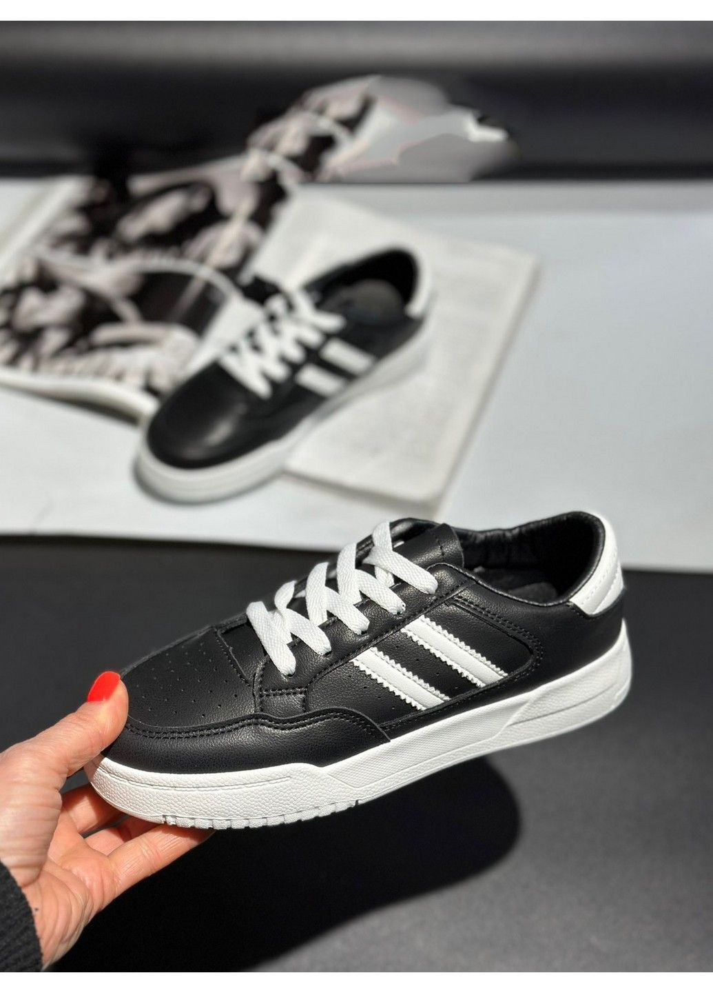 Чорні всесезон шкіряні кросівки adwp300-3 Stilli