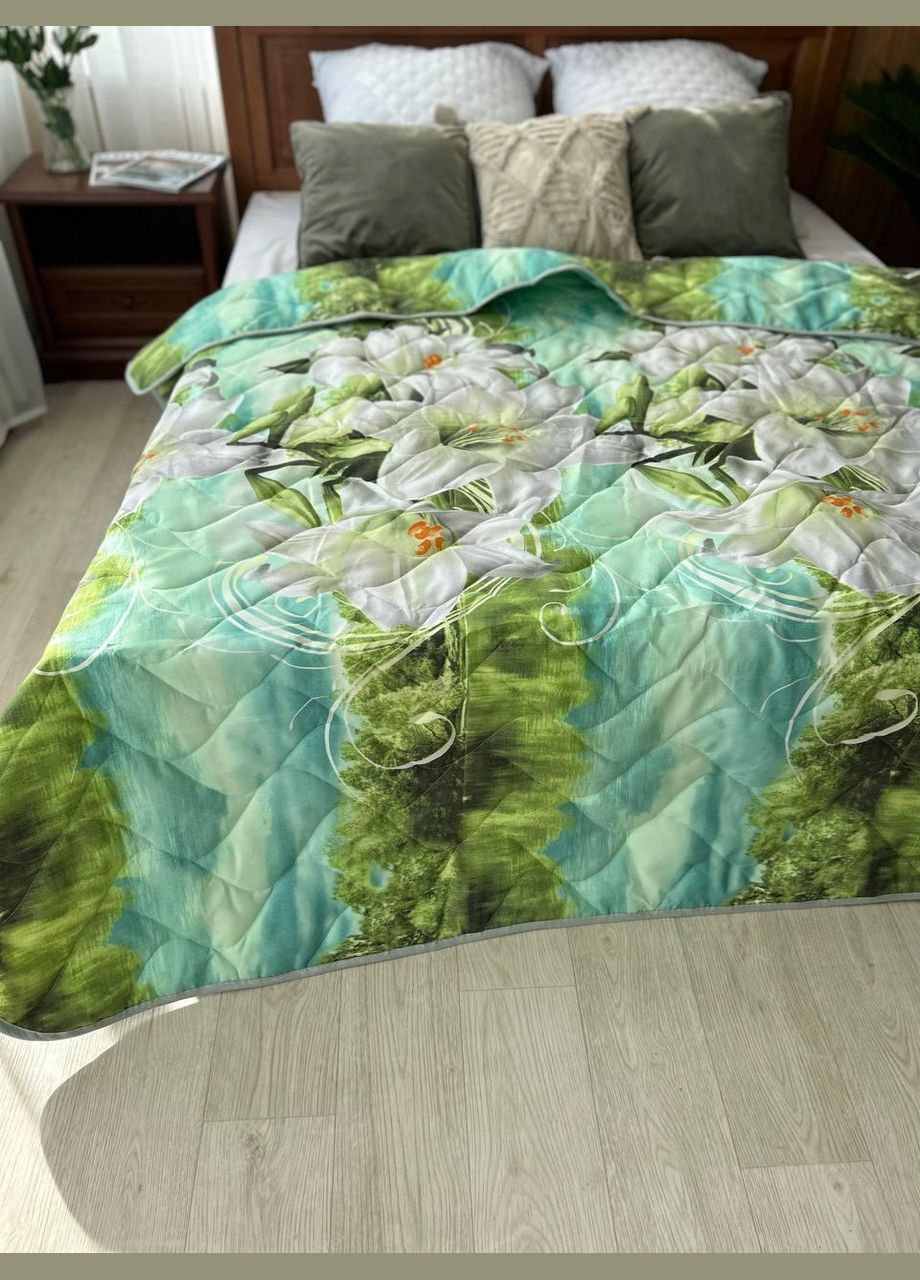 Ковдра гіпоалергенна з бавовняним наповнювачем стьобана 215х145 (П4К-lito-kovdra-001/7-02) No Brand (306633842)