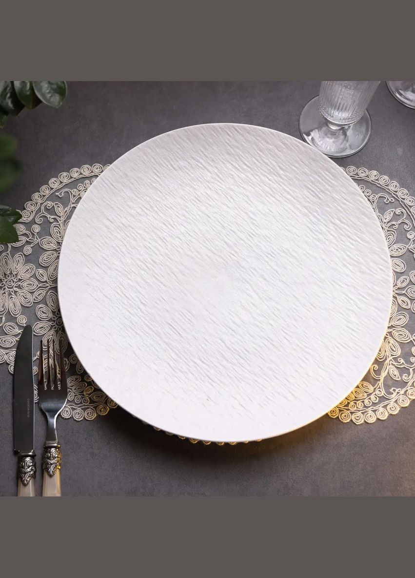 Тарілка сервірувальна керамічна 30 см, білий Yiwu (322245699)