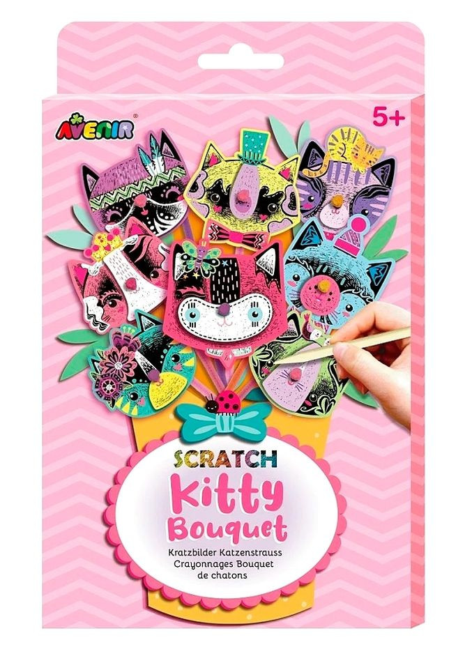 Набір для творчості Букет котиків, скретч-арт () Avenir CH211731 (357490145)