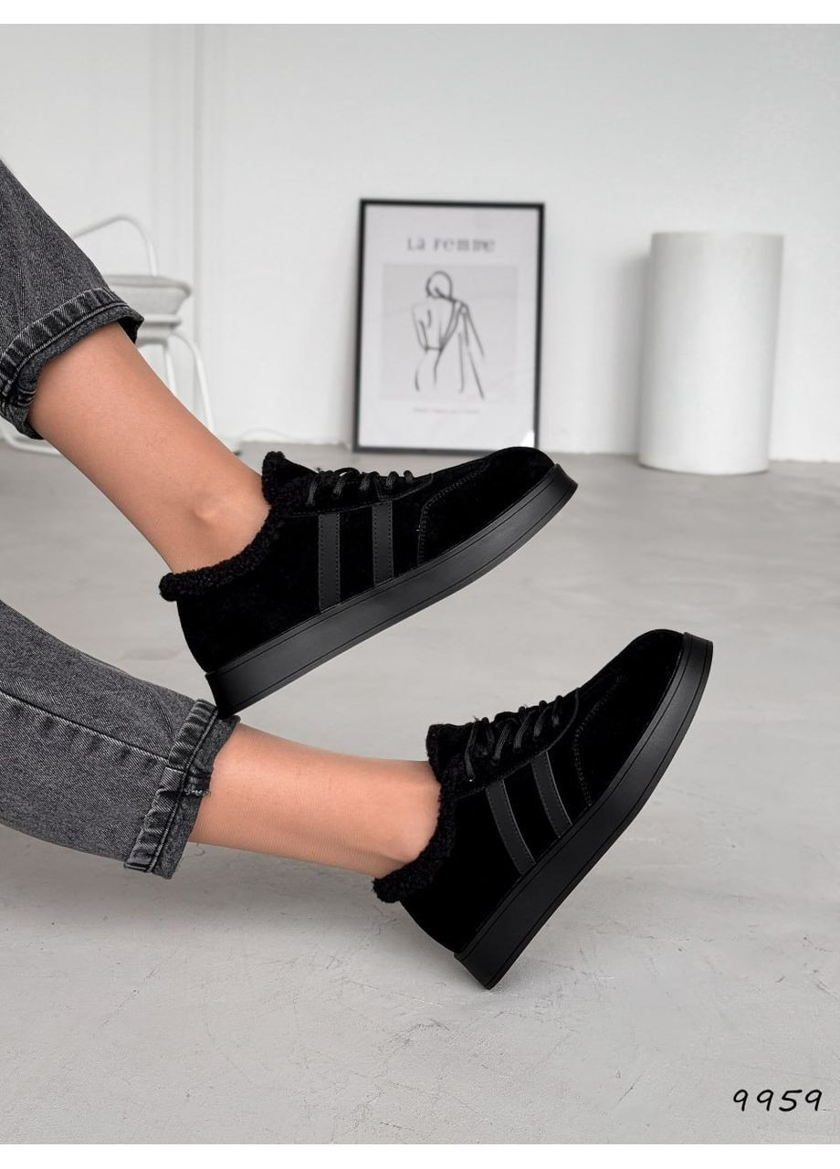 Черные кроссовки No Brand чёрные зима (369607901)