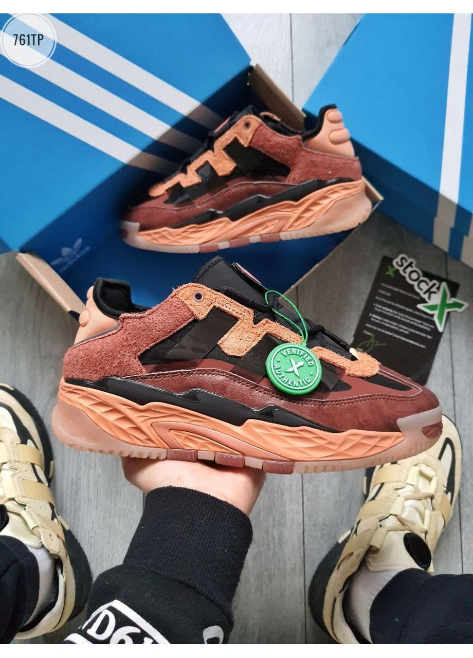 Цветные демисезонные кроссовки мужские adidas niteball brown адидас найтбол No Brand