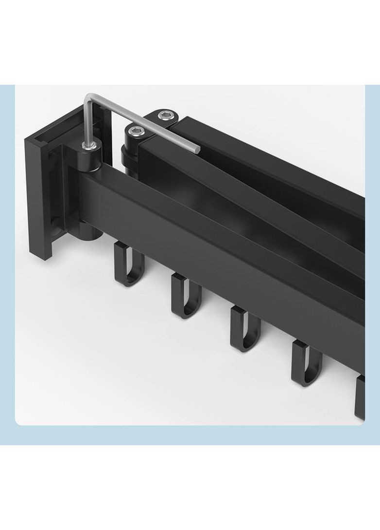 Розкладна настінна вішалка-сушарка Easy Dry 66x23х10х6.5см LS-7829 Black No Brand (350349223)