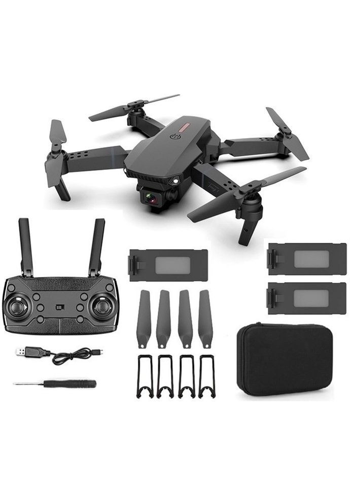 Квадрокоптер CWa E88 – дрон з 4K та HD камерами до 25 хв з кейсом Black (9850456) No Brand (349844729)