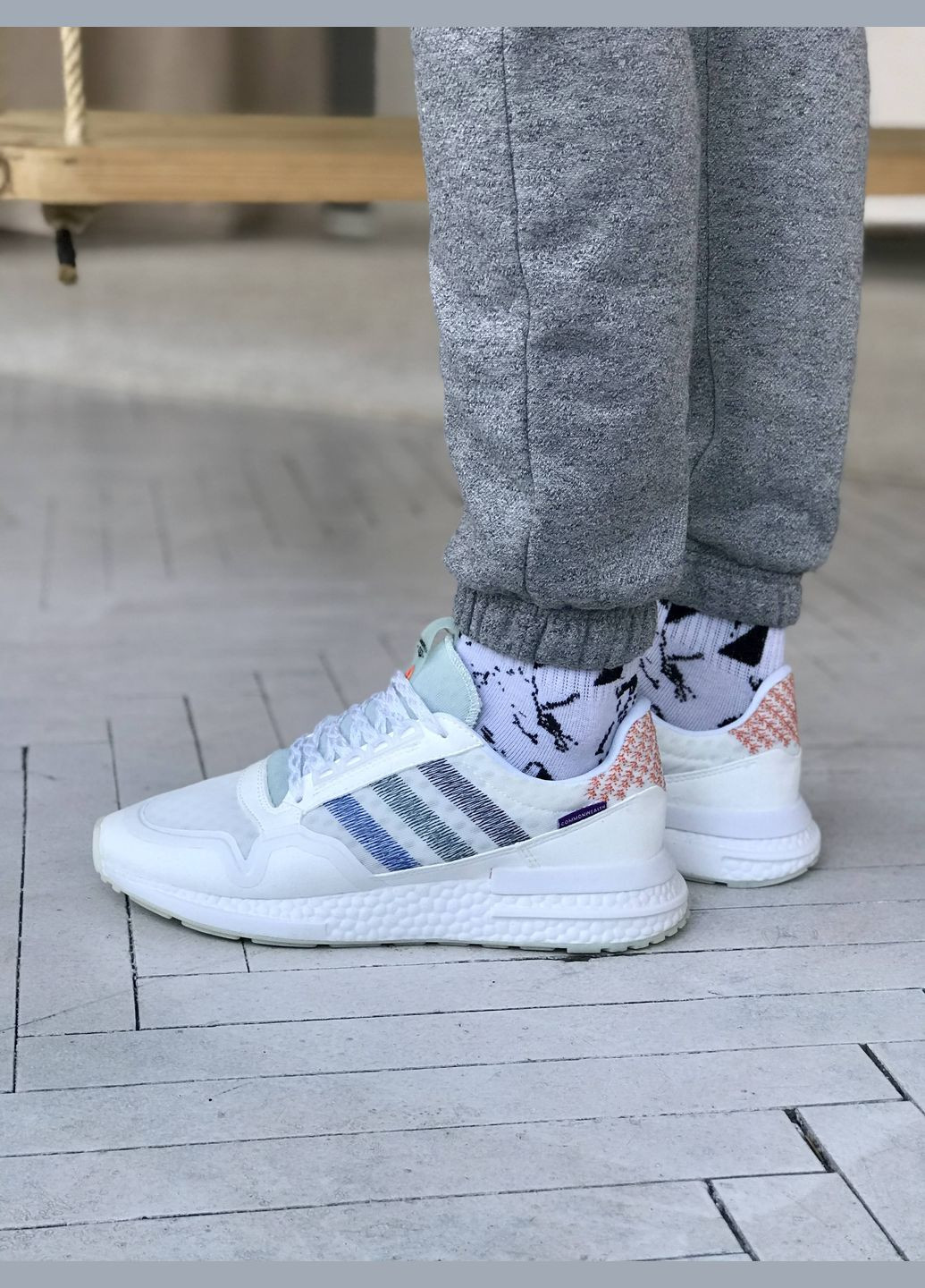 Кроссовки женские и мужские Adidas ZX 500 white | Адидас ZX 500 белые No Brand белые демисезоны (307397806)
