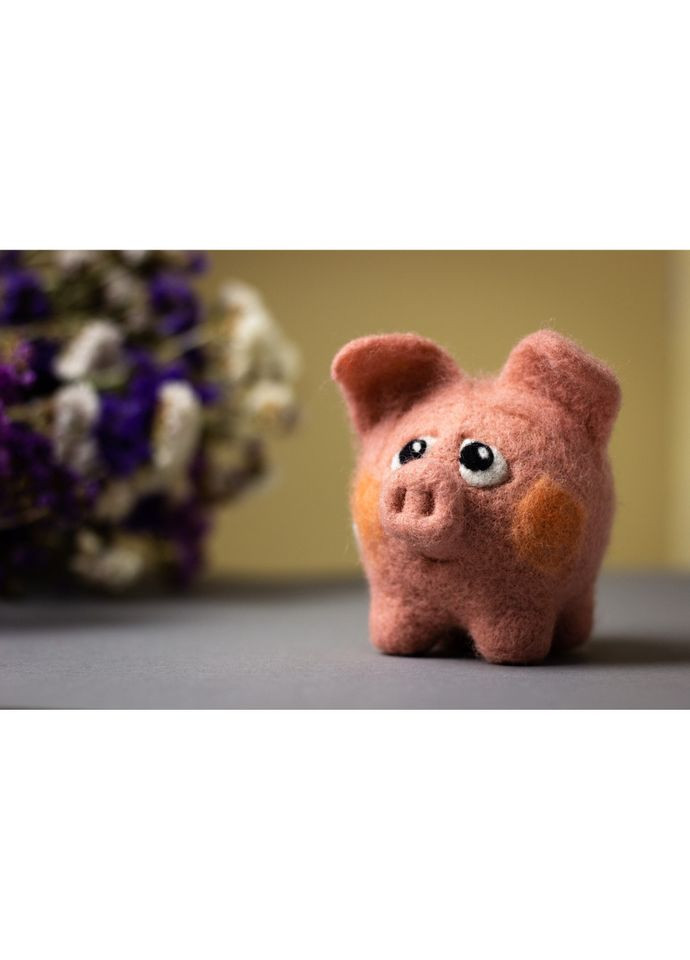 Набір для творчості "Свинка" ВАЛ 007 валяння іграшки УМНЯШКА (363206741)