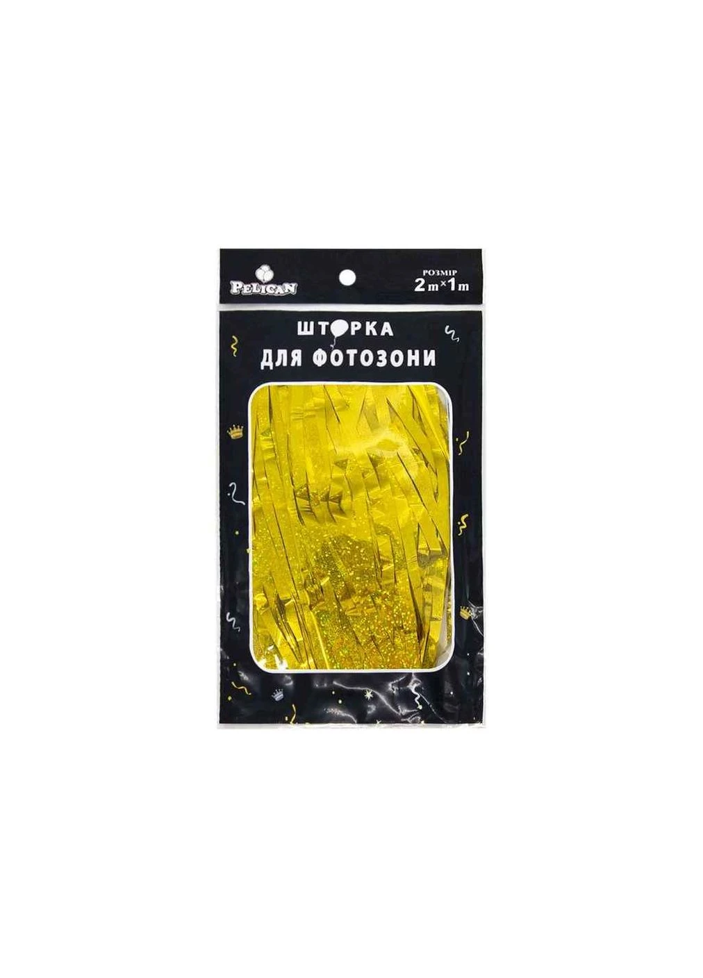 Шторка для фотозоны 1м*2м Голограмма #141 золото арт.872141 ТМPELICAN No Brand (387456549)