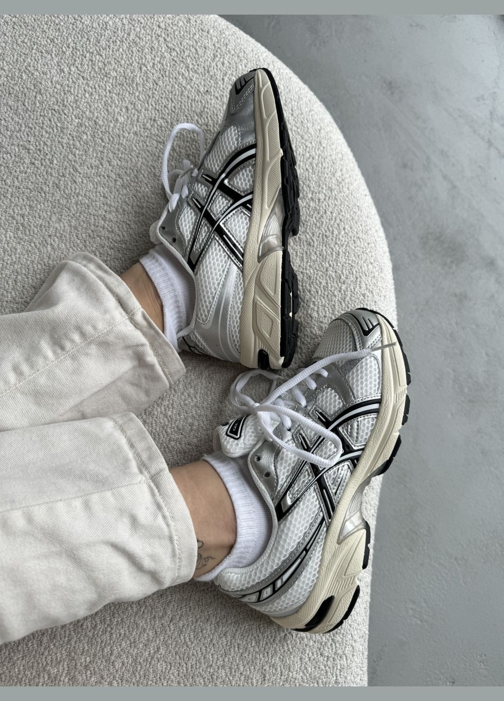 Кросівки жіночі і чоловічі Asics Gel-1130 white grey | Асікс Гель-1130 білі сірі No Brand білі демісезони (316506733)