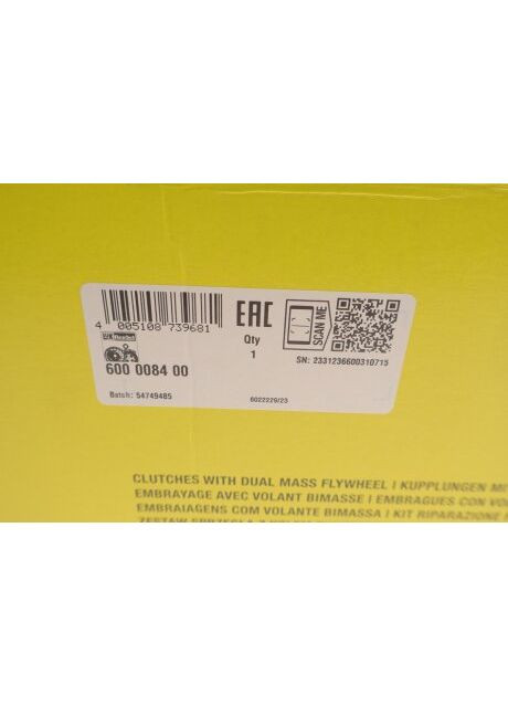 Зчеплення CITROEN C2, C3,C4, C5; PEUGEOT 206, 207, 307, 308; 1,6; 05- (вир-во ) 600 0084 00 LuK (366121072)