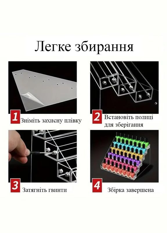 Товарная подставка-стенд на 3 полки для косметики, лаков, макарун, батончиков 310х160х115мм (код: TPS-3p) Beauty Nail (331902289)