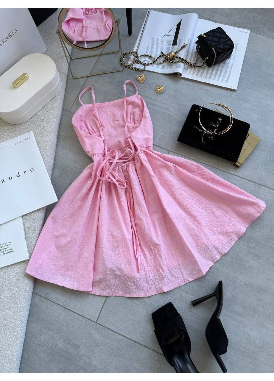 Розовое праздничный платье Vione однотонное