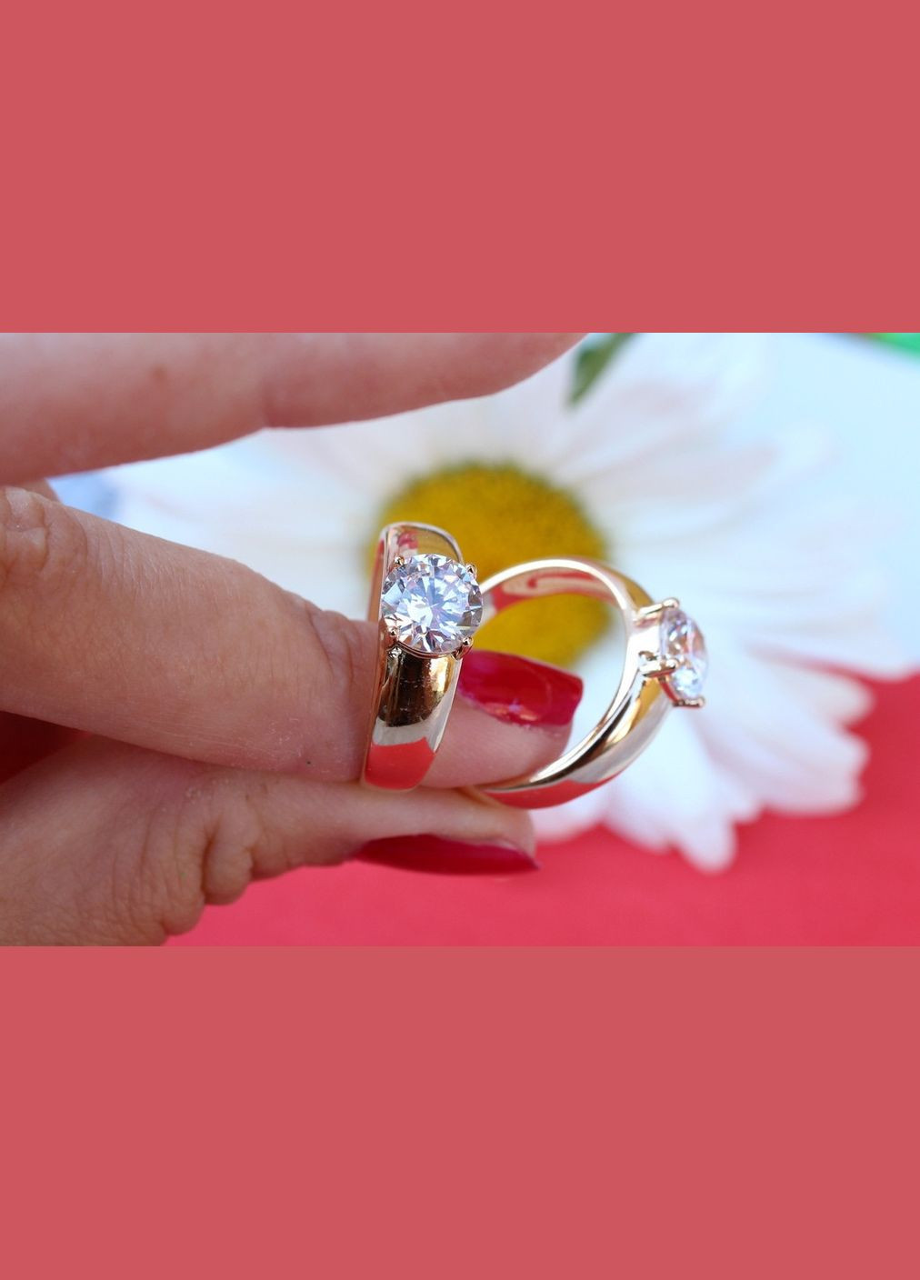 Кольцо Xuping Jewelrу широкое гладкие бока с камнем 7 мм р 16 золотистое Xuping Jewelry (316606715)