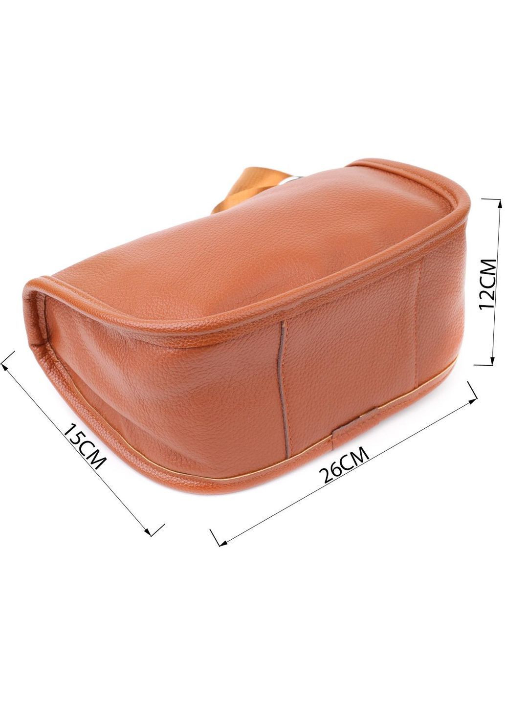 Сумка кросс-боди через плечо из натуральной кожи женская средняя Коричневый 40320 Vintage (361970390)