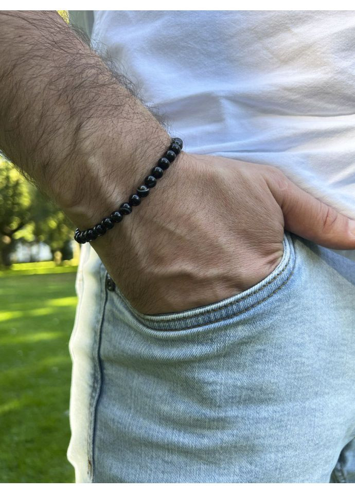 Браслет із агату коричнево-чорний 4938 LeBijou (367580465)