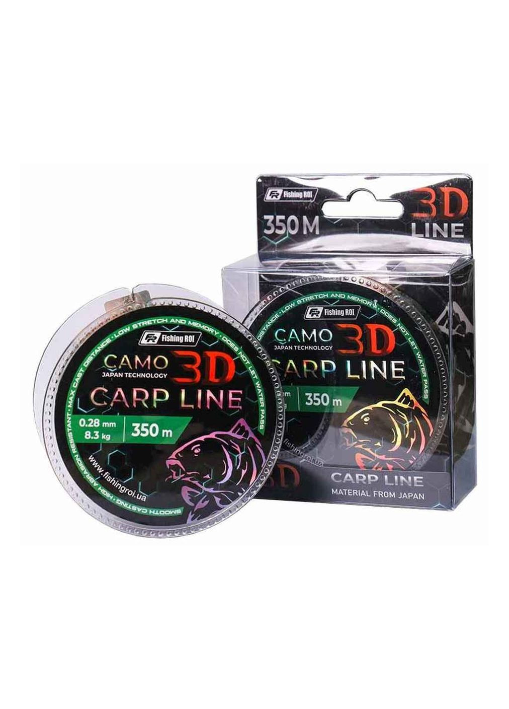 Лiска 3D Camo Green 0,33мм 12,6кг 350м Fishing Roi (357217635)