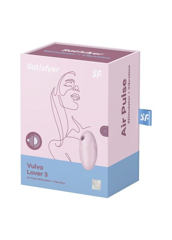 Вакуумный стимулятор с вибрацией Vulva Lover 3 Pink Satisfyer (369780041)