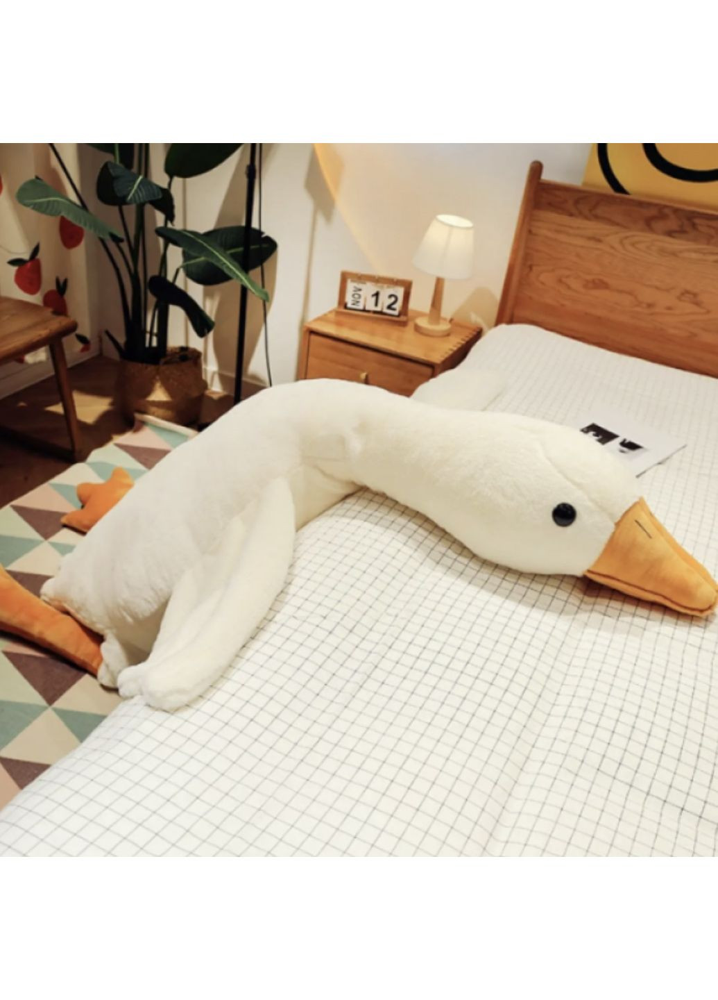 Гусь обнимусь обнимашка 90 см игрушка плюшевая для детей гусь No Brand (370030880)