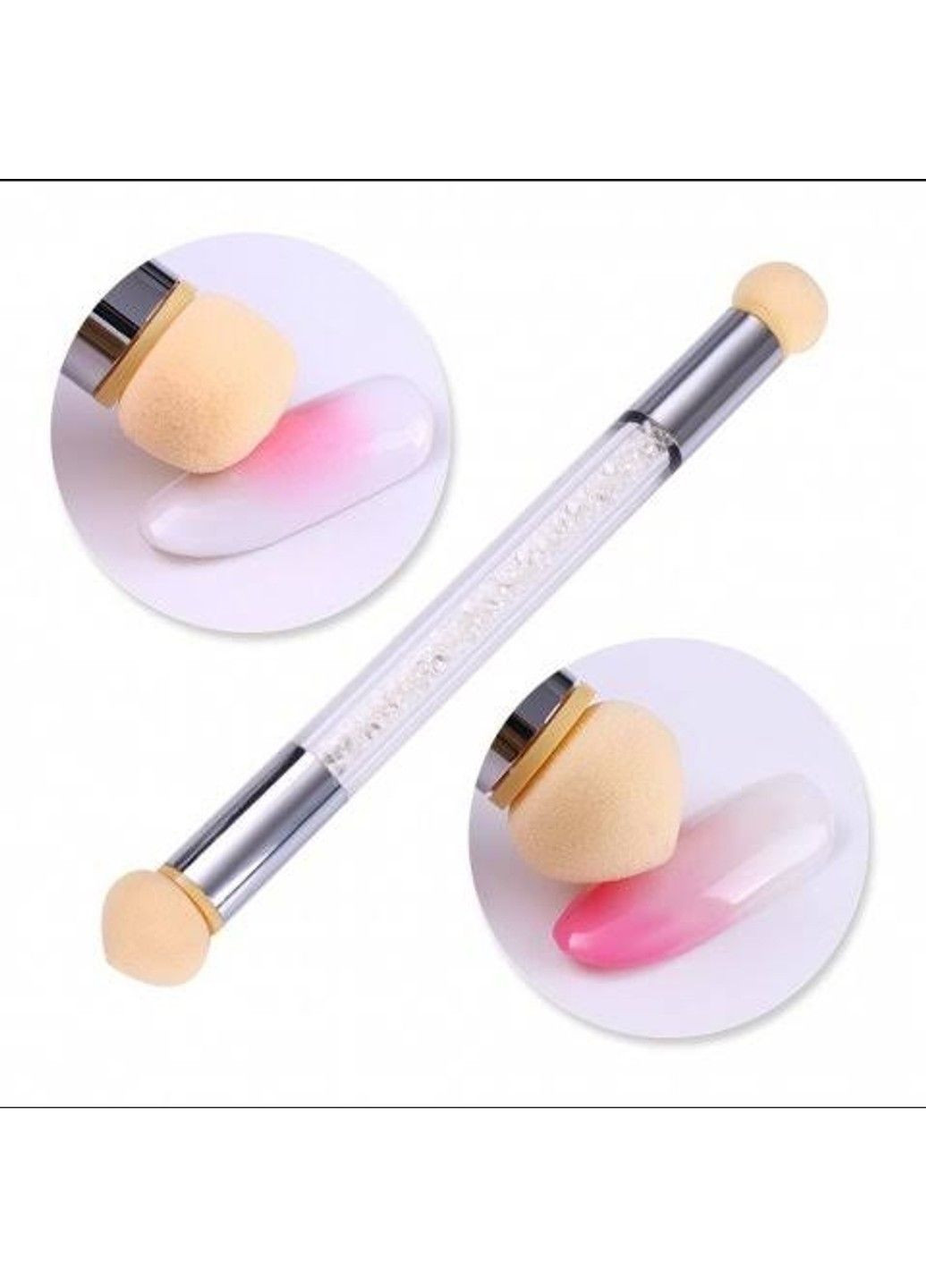 Спонж двусторонний для аэропуффинга с камушками MagicNail (292734111)