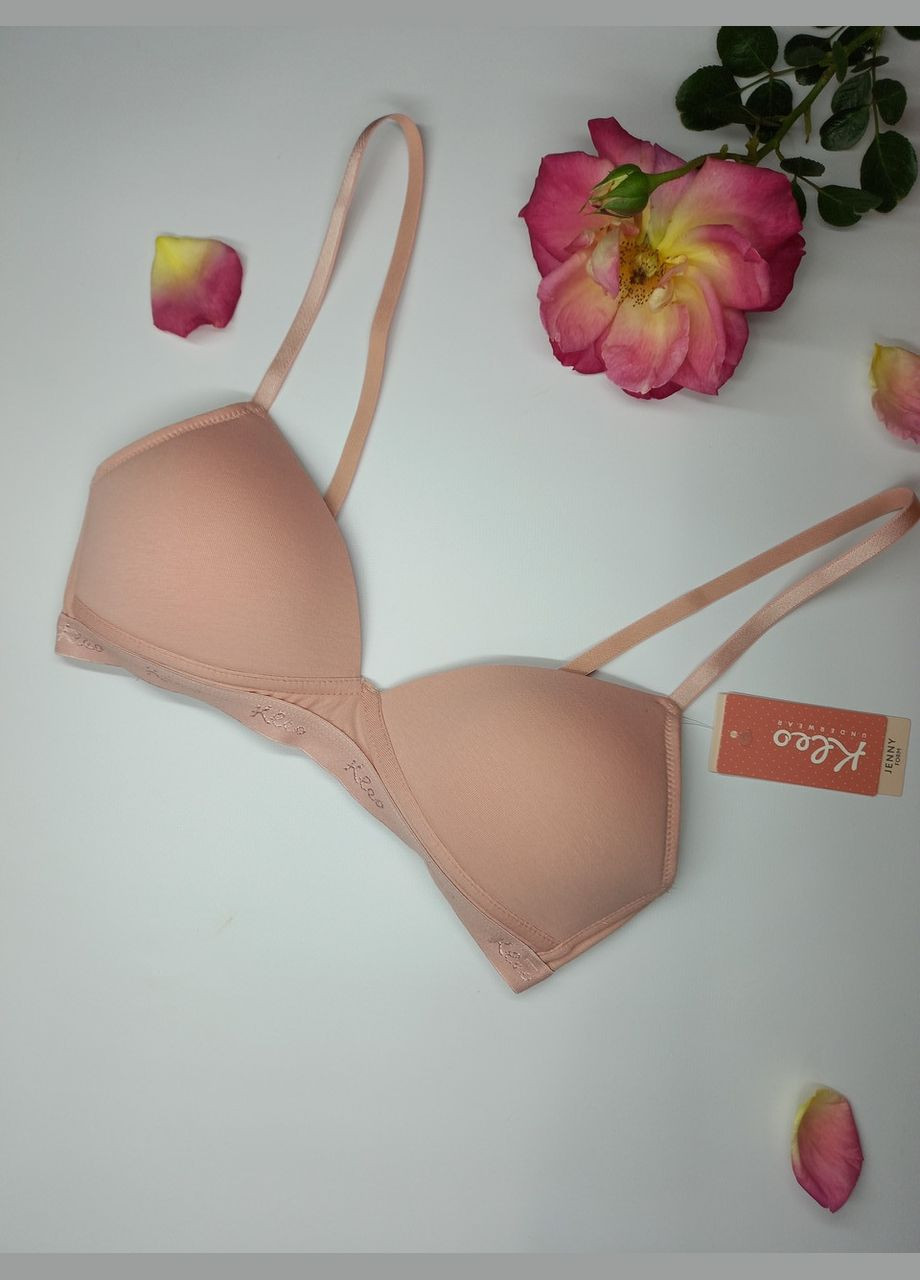 Розовый бюстгальтер без косточек хлопковый размер 70с 220c клео Kleo хлопок, эластан