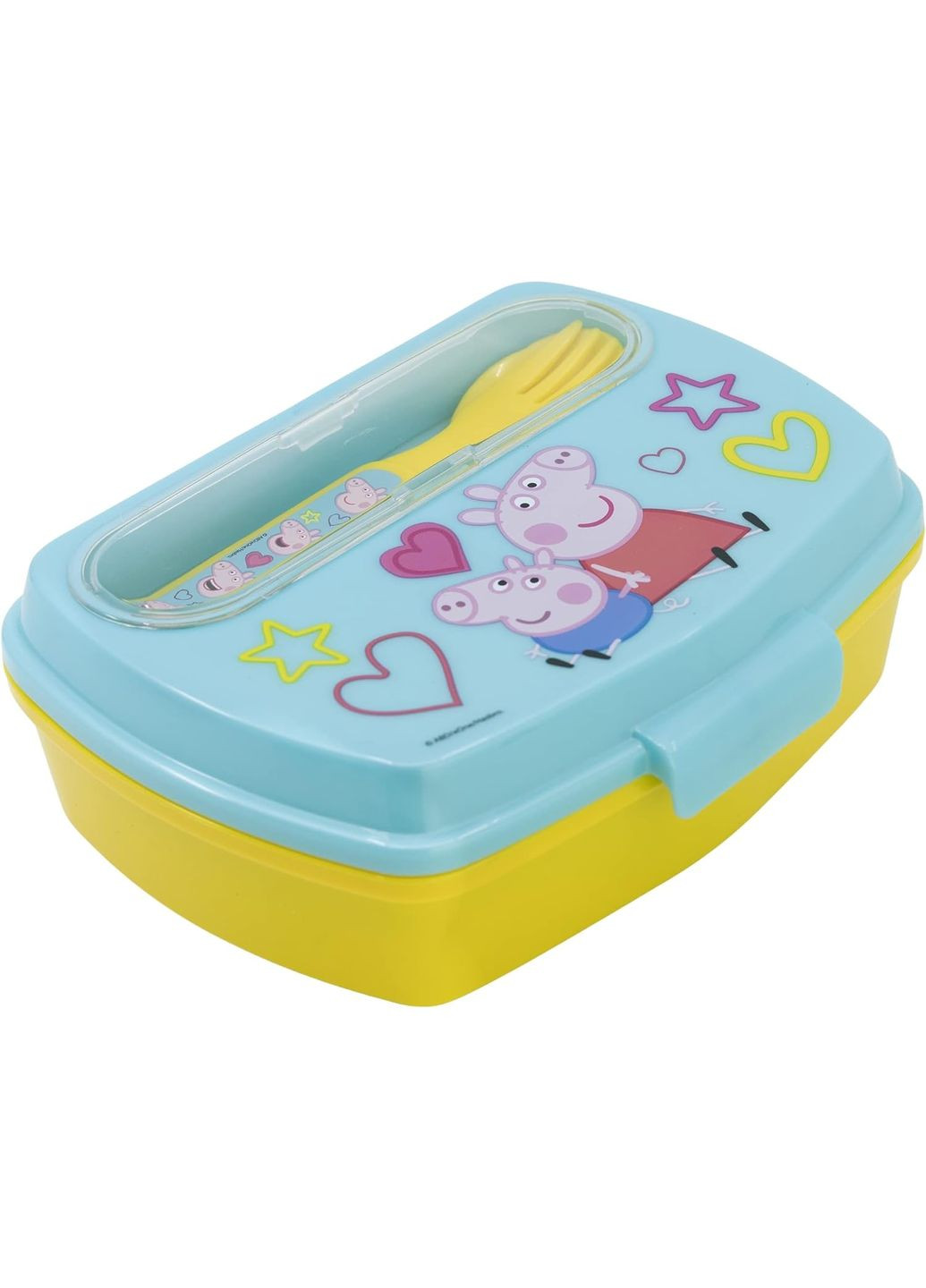 Ланчбокс детский с ложкой и вилкой Peppa Pig (13909) Stor (314835198)